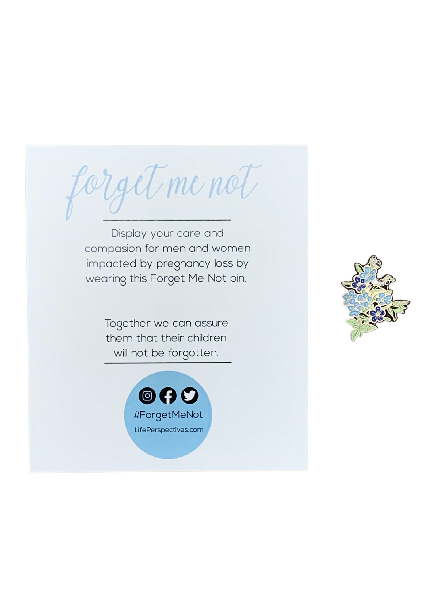 Forget-Me-Not Pins Magnetic with card