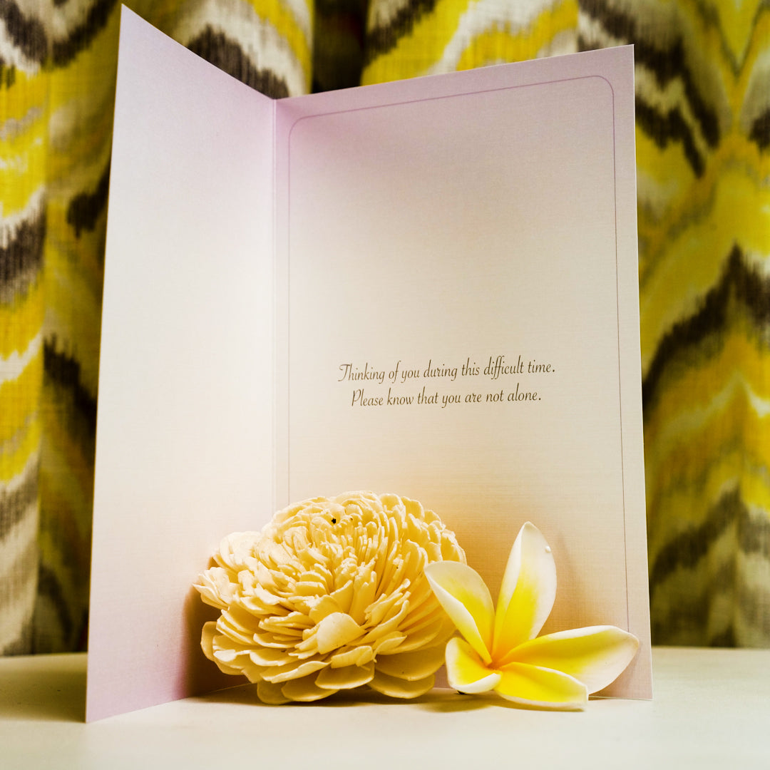 Lilac & Butterfly Sympathy Card - Pregnancy and reproductive loss sympathy card inside text