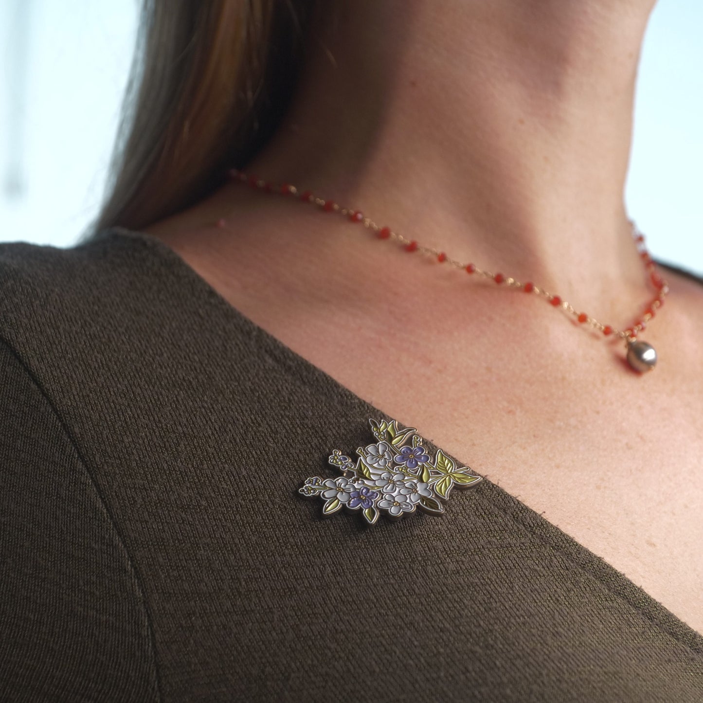 Forget-Me-Not Pins Magnetic worn