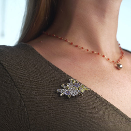 Forget-Me-Not Pins Magnetic worn