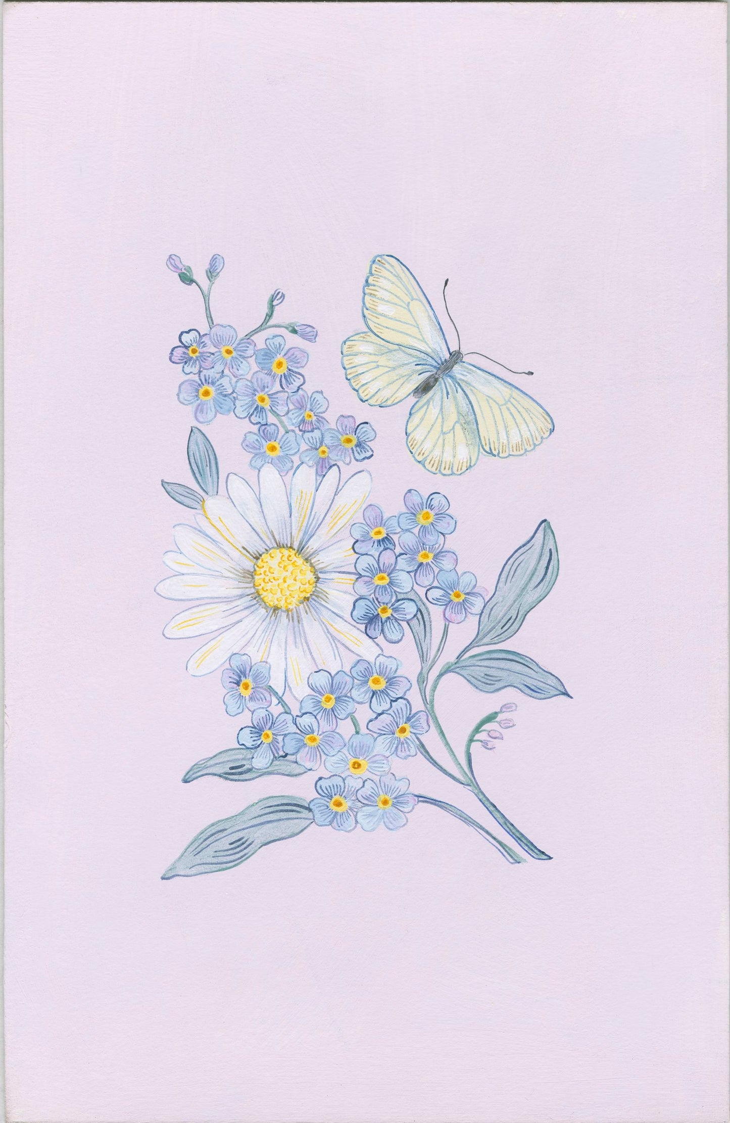Lilac & Butterfly Sympathy Card - Pregnancy and reproductive loss sympathy card Front