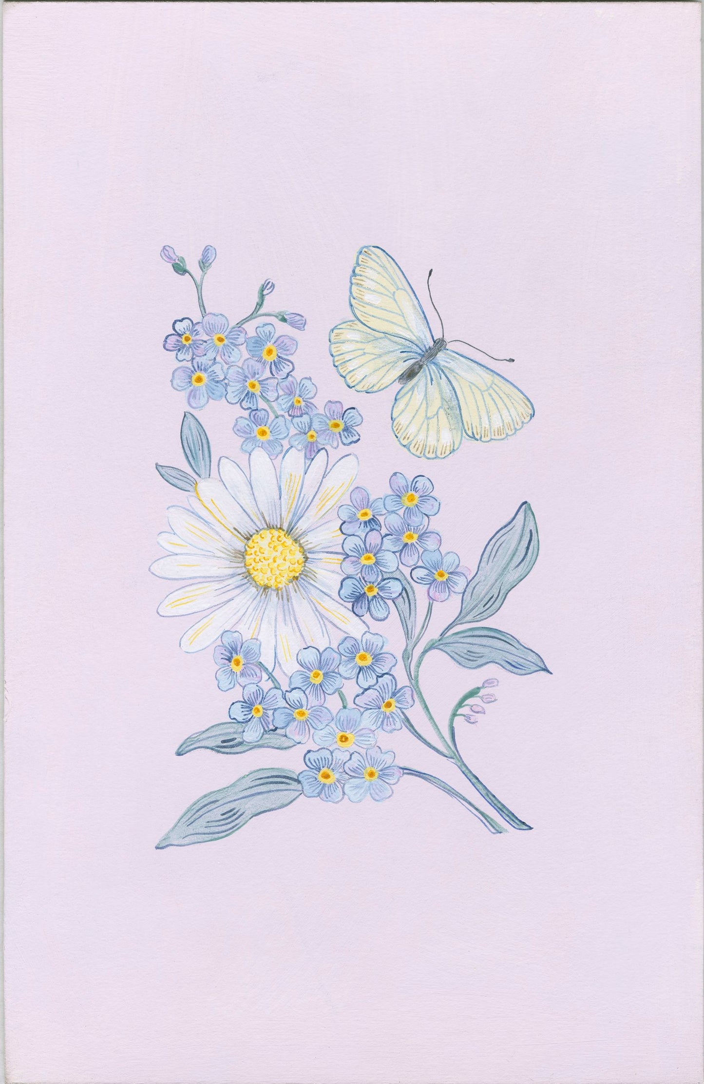 Lilac & Butterfly Sympathy Card - Pregnancy and reproductive loss sympathy card Front